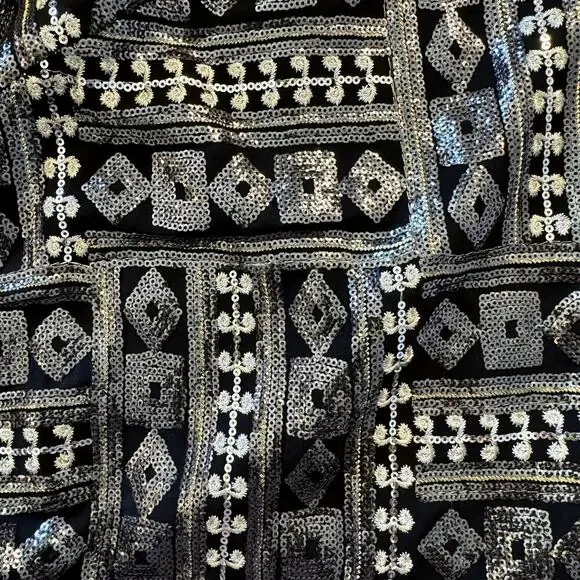 VTG Bob Mackie Wearable Art Black Sequined Jacket Size 18W women's - Picture 4 of 6